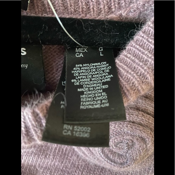 NWT AXCESS A Liz Claiborne Angora Rabbit/Lamb Wool Blend Purple Sweater Sz L - Picture 7 of 10